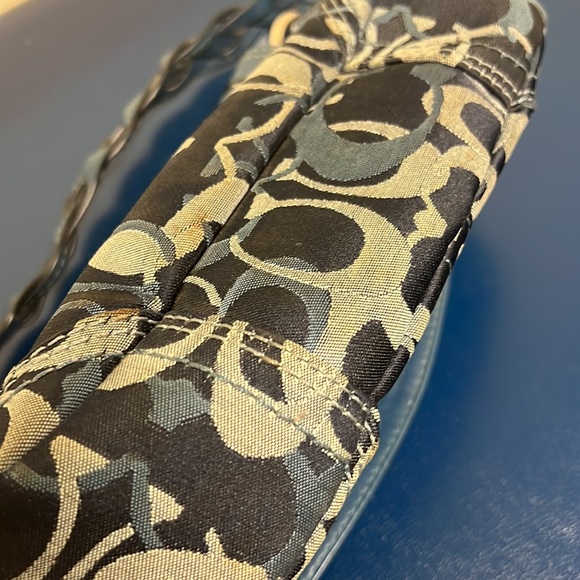 Coach Signature Blue Navy Shoulder Bag - Picture 10 of 10